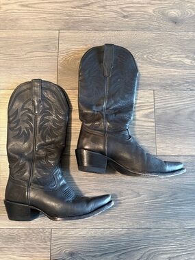 Tecovas Black Leather Western Cowboy Boots